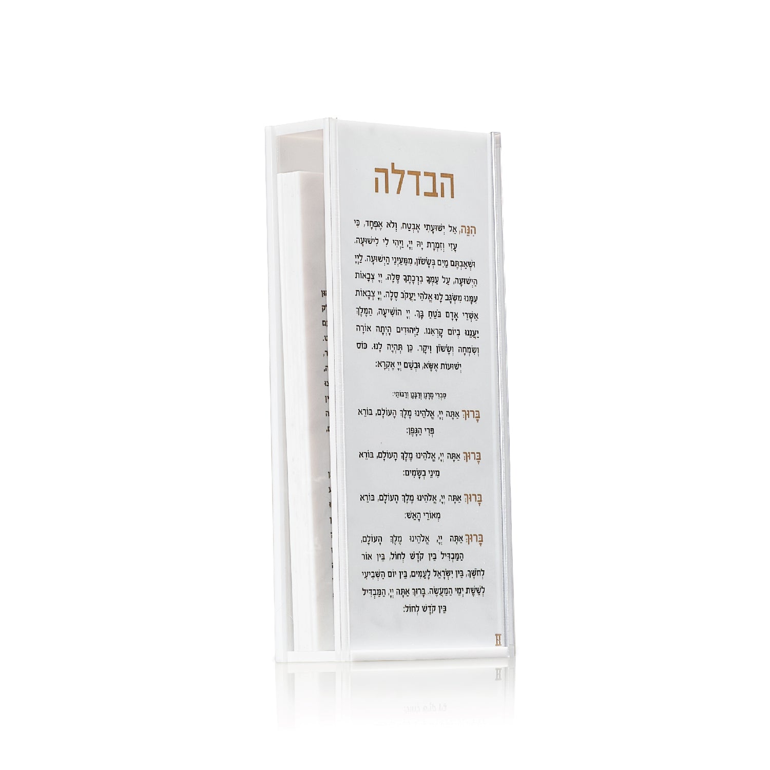 Sliding Havdalah Box with Gut Fun Avraham — lucite Judaica decor | Judaica Square Lakewood