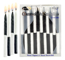 Chanukah Candles: 45 Wax Candles - Black & White