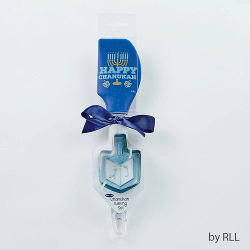 Chanukah Silicone Spatula and Dreidel Cookie Cutter Set