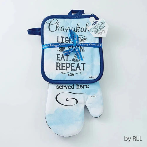Chanukah Oven Mitts "Chanukah Splash"