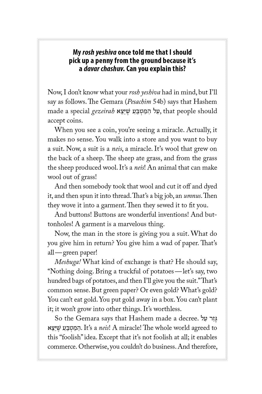 Rav Avigdor Miller on Money | Judaica Square