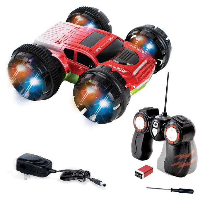 KidiRace RC 360 Stunt Car, Red - Flipping & Spinning Remote Car — control | Judaica Square Lakewood