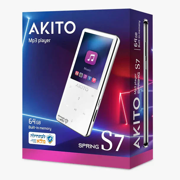 Akito S7 Kosher MP3 Player No Sd Slot - 64GB — kosher MP3 player | Judaica Square Lakewood