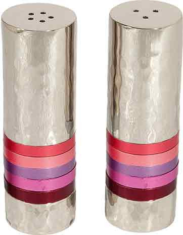 Emanuel Hammered Salt and Pepper Shaker Set- Reds (EM-SAB3)