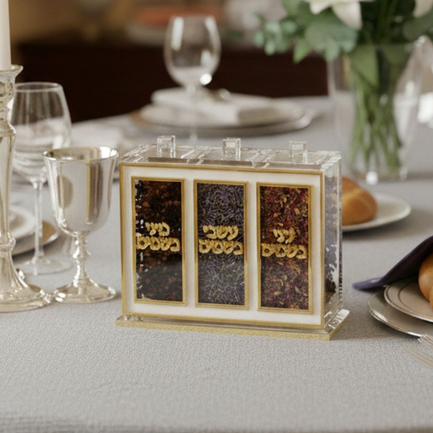 Multi-Besamim Shabbos Set - (Pre Filled) — Havdalah — Wood Havdalah Besamim Holder | Judaica Square Lakewood