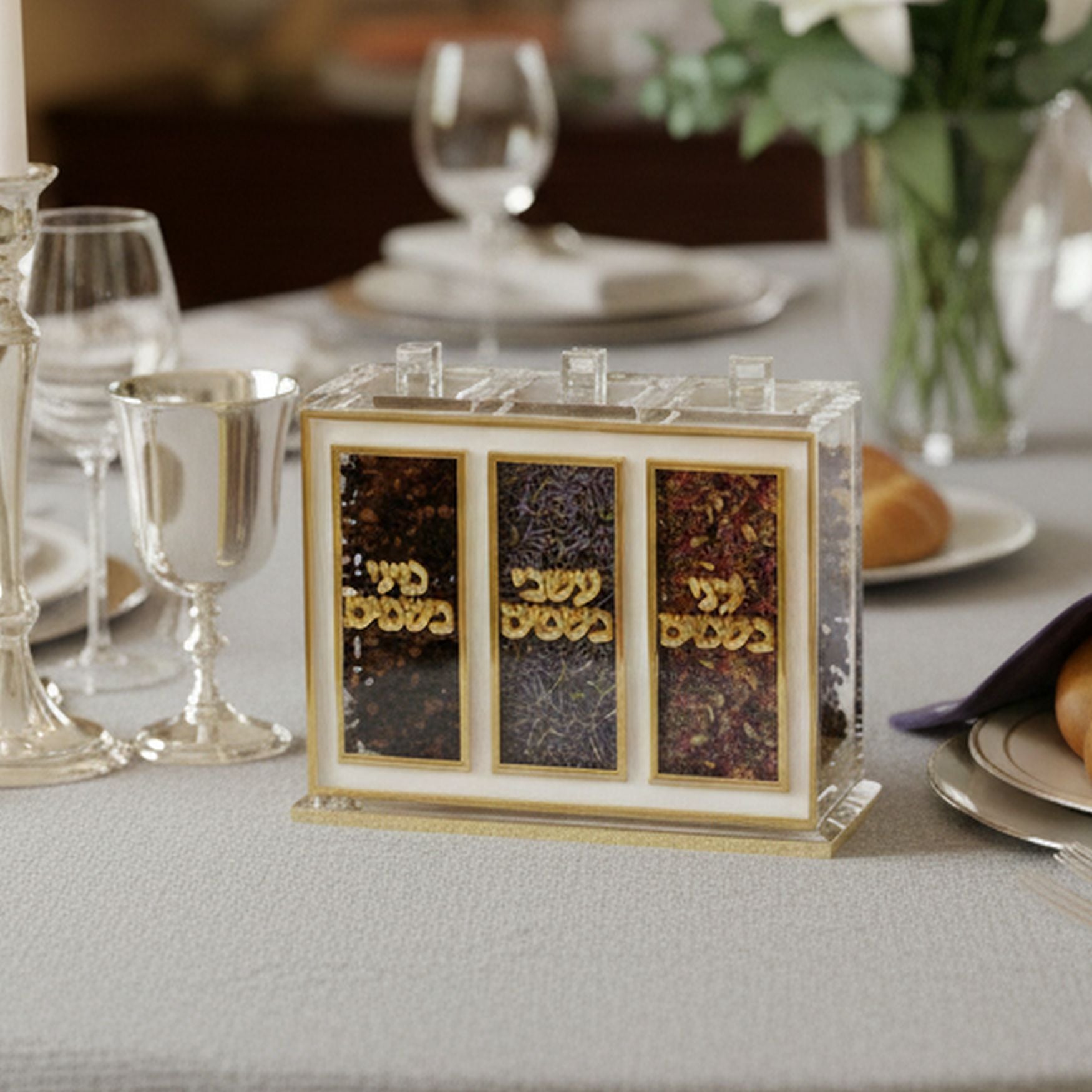 Multi-Besamim Shabbos Set - (Pre Filled) — Havdalah — Wood Havdalah Besamim Holder | Judaica Square Lakewood