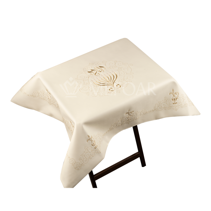 Leather Chanuka Shtender Cover #201-White - Chanukah