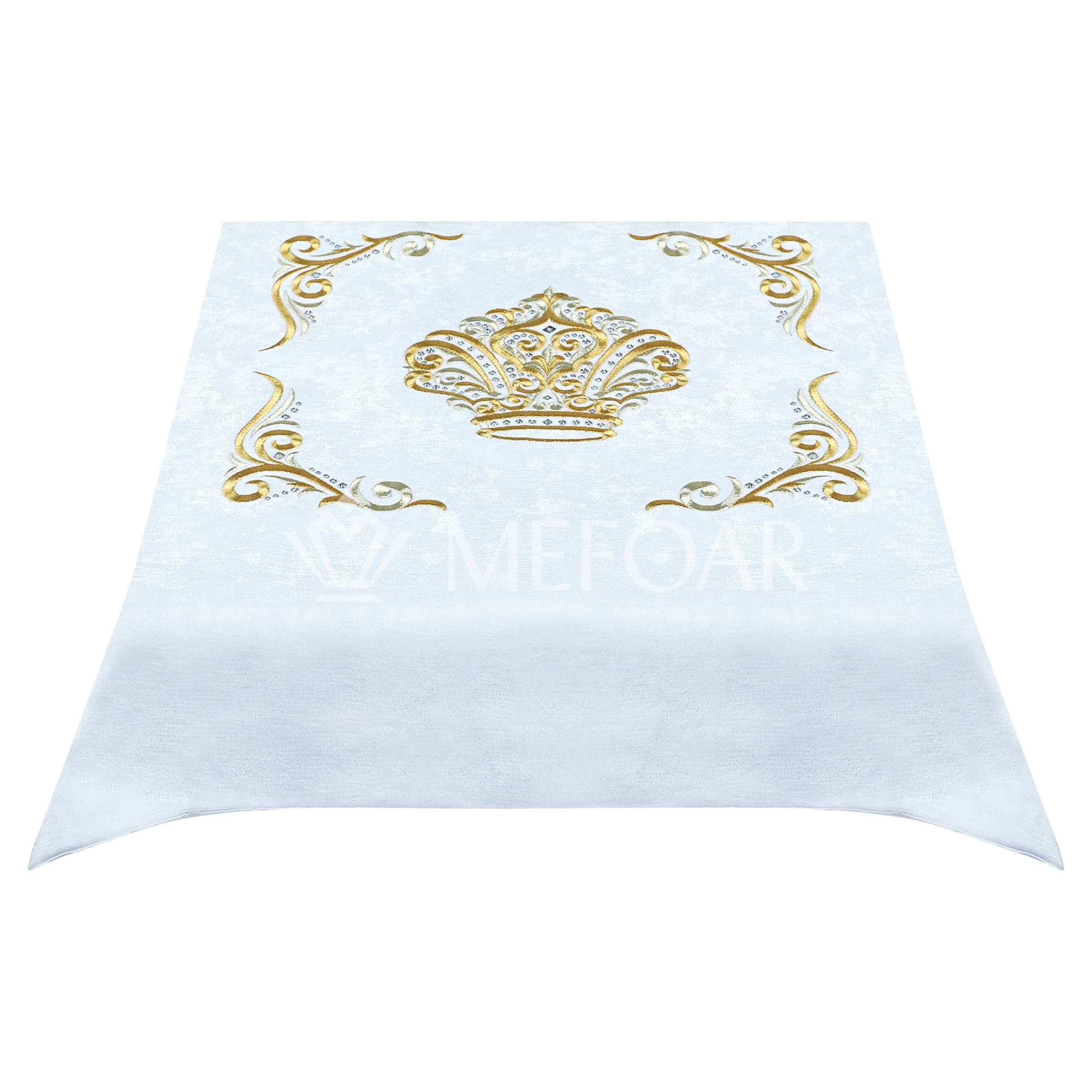 Shtender Cover White Velvet Style#819-  Gold Embroidery - Bimah Covers