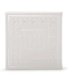 Shabbos Candle Lighting: Square With Swarovski Crystals - White