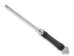 Refillable Decorative Candle Lighter: Barcelona Collection - Chrome & Black Metal