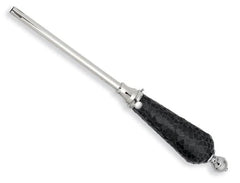 Refillable Decorative Candle Lighter: Mosaic Collection - Silver & Swarovski Crystals - Black