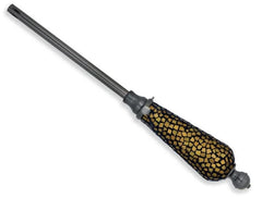 Refillable Decorative Candle Lighter: Mosaic Collection - Black & Swarovski Crystals - Gold