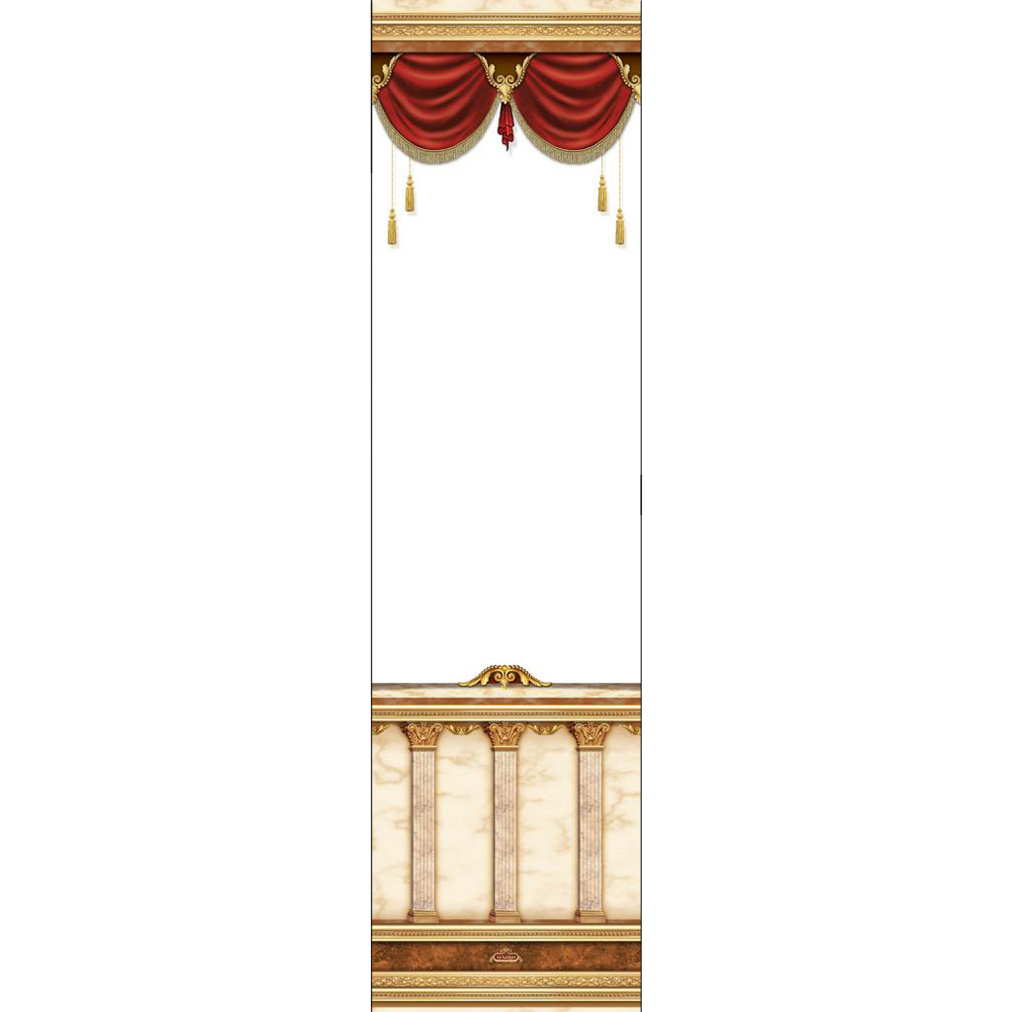 Sukkah Curtain, Burgundy-Per Foot - Judaica Posters & Murals
