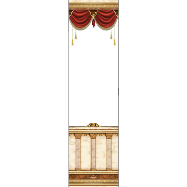 Sukkah Curtain, Burgundy-Per Foot - Judaica Posters & Murals
