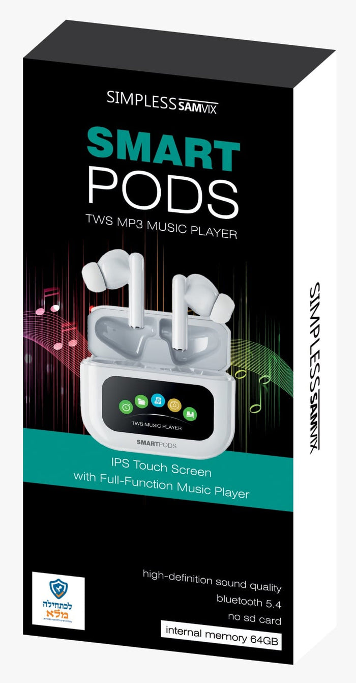 Samvix Smart Pods - MP3 Player - 64 GB — kosher MP3 player | Judaica Square Lakewood