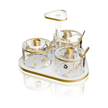 Ornate Garden Seder Night Dish Set — Pesach — Base: 8.9" x 8.1"