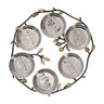 Emanuel Brass & Stainless Steel Seder Plate-Pomegranate (EM-SPB1)