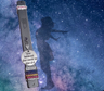 She Believed She Could mezuzah — aluminum case with rhinestone quote | Judaica Square Lakewood