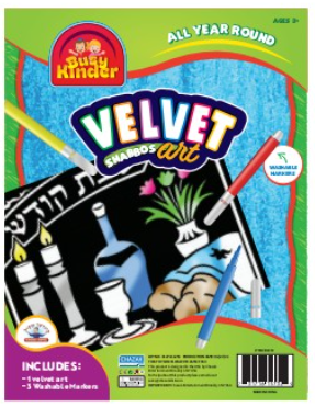 Velvet Art Shabbos — Craft Kit by BZ Kinder | Judaica Square Lakewood