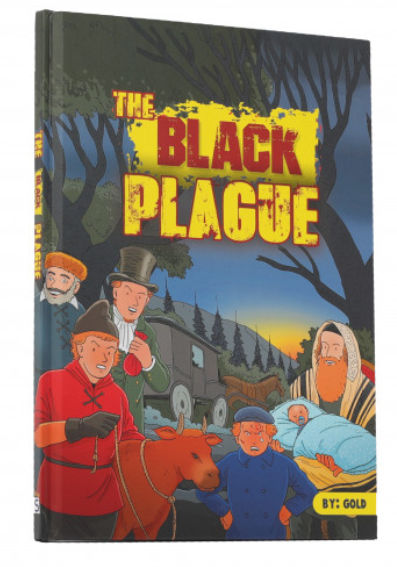 The Black Plague comic book by Gold, cover with a rabbi holding a baby and a boy leading a cow