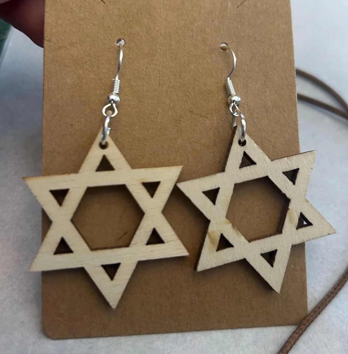 Make Your Own Star of David Craft Kit — wood star jewelry with paint set | Judaica Square Lakewood (view 4)