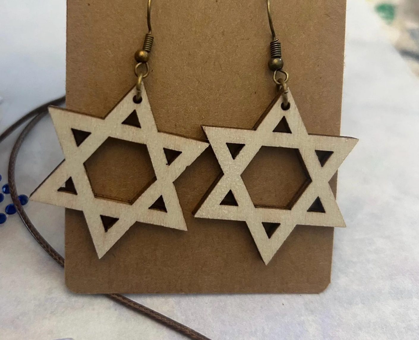 Make Your Own Star of David Craft Kit — wood star jewelry with paint set | Judaica Square Lakewood (view 5)