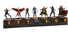 Avengers menorah — Marvel superhero action figures with brass candle cups on wood plaque | Judaica Square Lakewood