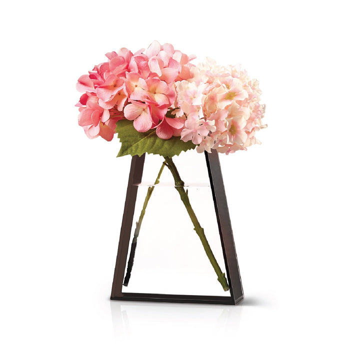 Triangular Vase — Black Lucite