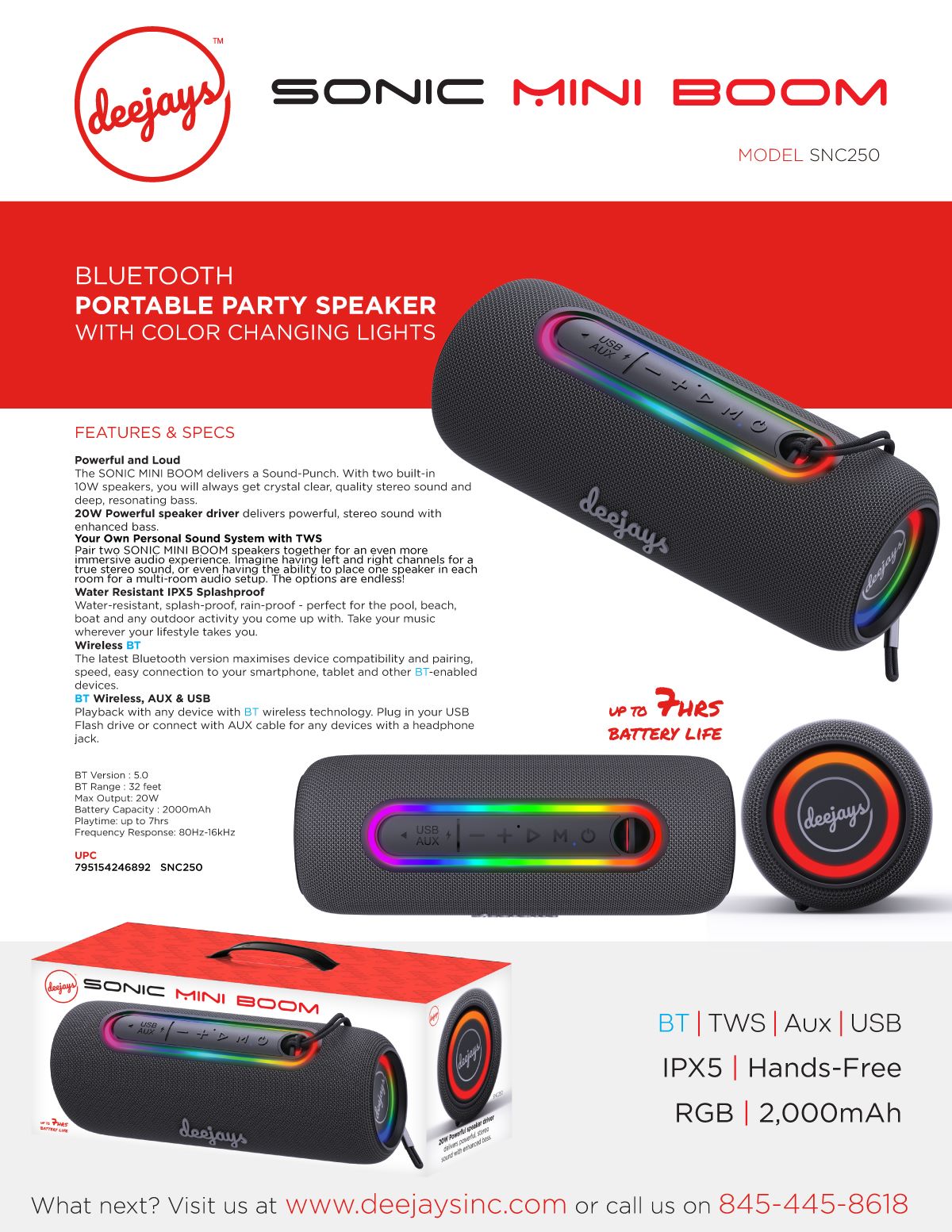 Sonic Mini Boom - Bluetooth Speaker — Bluetooth speaker | Judaica Square Lakewood