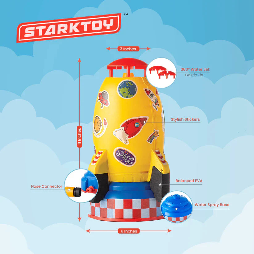 StarkToy Water Rocket Launcher Sprinkler - Outdoor Splash Toy — product view, view 5 | Judaica Square Lakewood