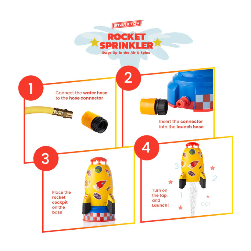 StarkToy Water Rocket Launcher Sprinkler - Outdoor Splash Toy — product view, view 7 | Judaica Square Lakewood