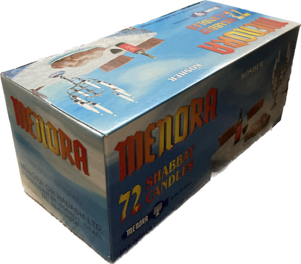 Menorah Box of 72 Shabbat Candles-3 Hour -Case of 8 (SC-SC72)