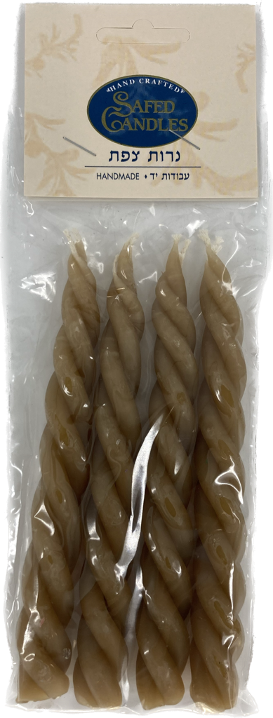 Havdalah Candle Round 4pk Natural Color 6"