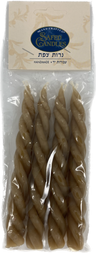 Havdalah Candle Round 4pk Natural Color 6" (HV-HN3R)