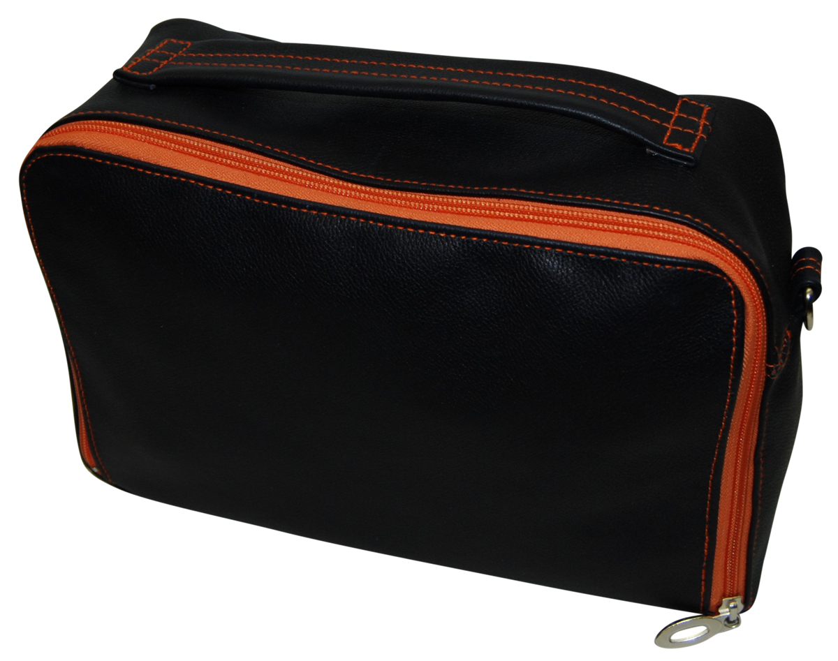 Prestige Leather Tallit & Tefillin Bag — Travel & Compact Design, Classic Collection (TB100B-NV)
