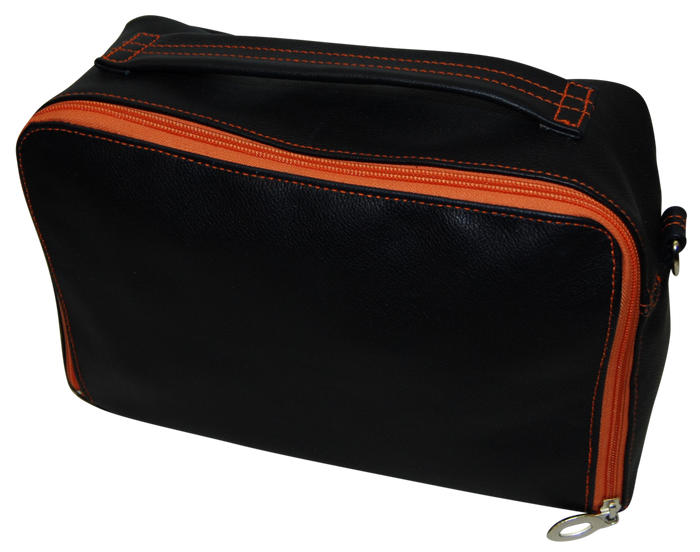 Prestige Leather Tallit & Tefillin Bag — Travel & Compact Design, Classic Collection (TB100B-NV)