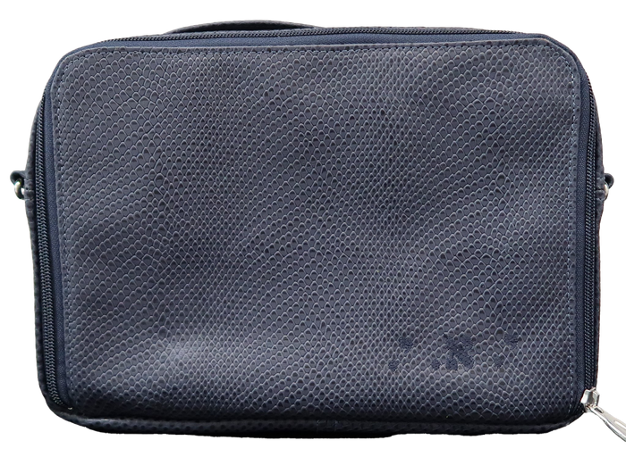 Prestige Custom Leather Tallit & Tefillin Bag — Travel & Compact Design (TB100F-NV)