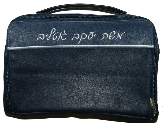 Prestige Leather Tallit & Tefillin Bag — Travel & Compact Design, Contemporary Collection (TB295C-CO2)