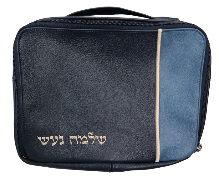 Prestige Leather Tallit & Tefillin Bag — Travel & Compact Design, Contemporary Collection (TB295C-CO)