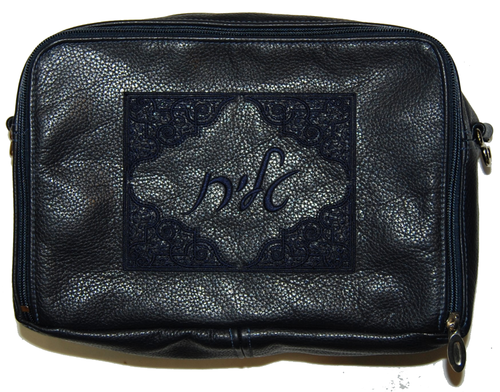 Prestige Leather Tallit & Tefillin Bag — Travel & Compact Design, Classic Collection (TB410B-NV)