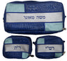 Prestige Leather Tallit & Tefillin Bag — Colorblock & Travel Design, Exclusive Collection (TB500G-BL7)