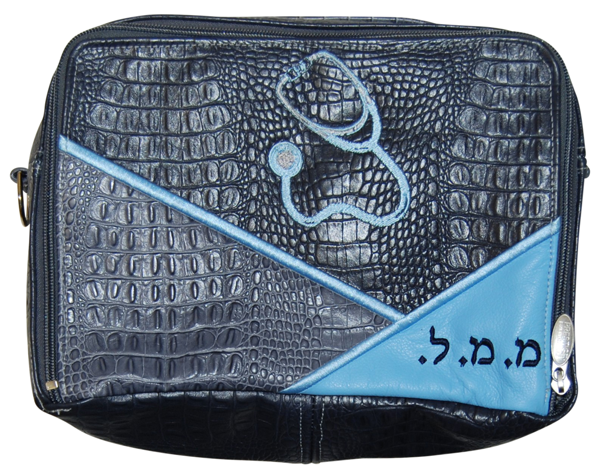 Prestige Custom Croc Tallit & Tefillin Bag — Travel & Compact Design (TB715G-NV)