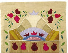 Emanuel Raw Silk Tallit Bag Pomegranate Gold (EM-TBA-11)
