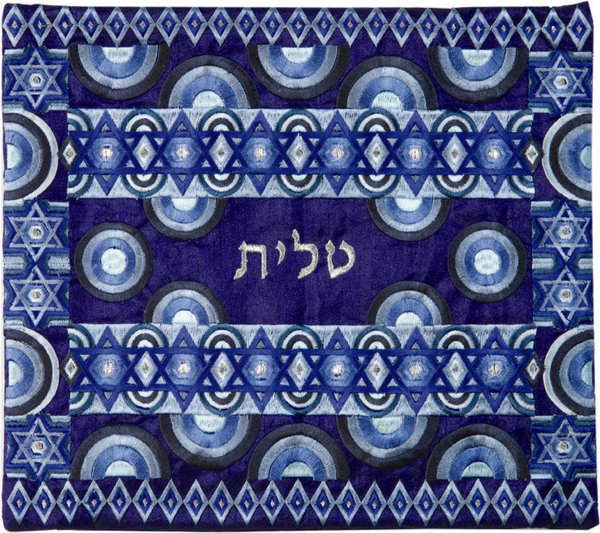 Emanuel Full Embroidered Tallit Bag Blue (EM-TBB-1B)