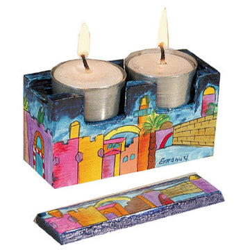 Colorful Jerusalem Travel Candlesticks