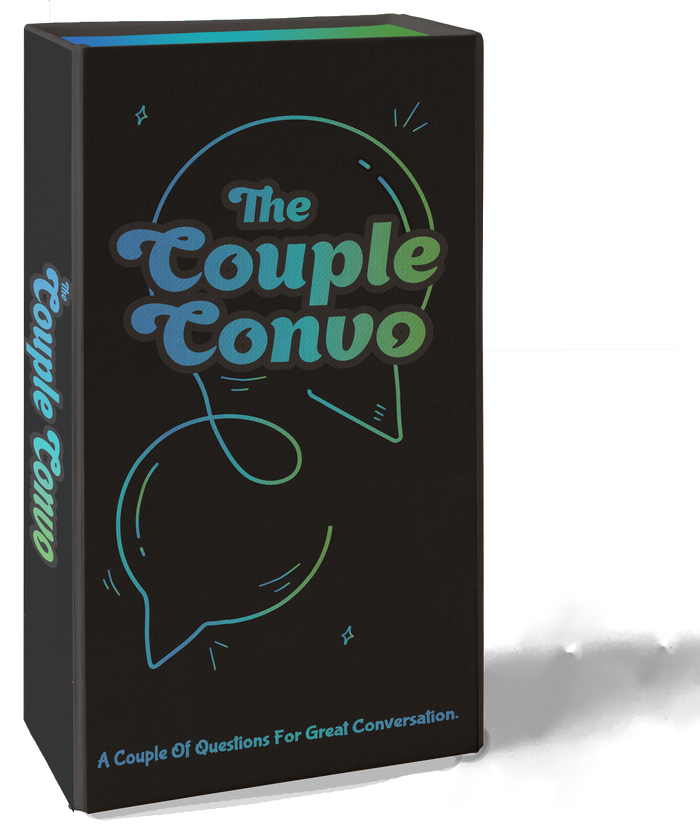 The Couple Convo black card box with two speech-bubble outlines and a conversation tagline