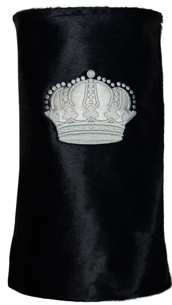 Prestige Velvet Torah Mantel — Crown Design, Prestige Collection (TM635-BK2)