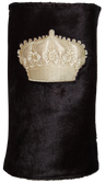 Prestige Velvet Torah Mantel — Crown Design, Prestige Collection (TM635-BK)