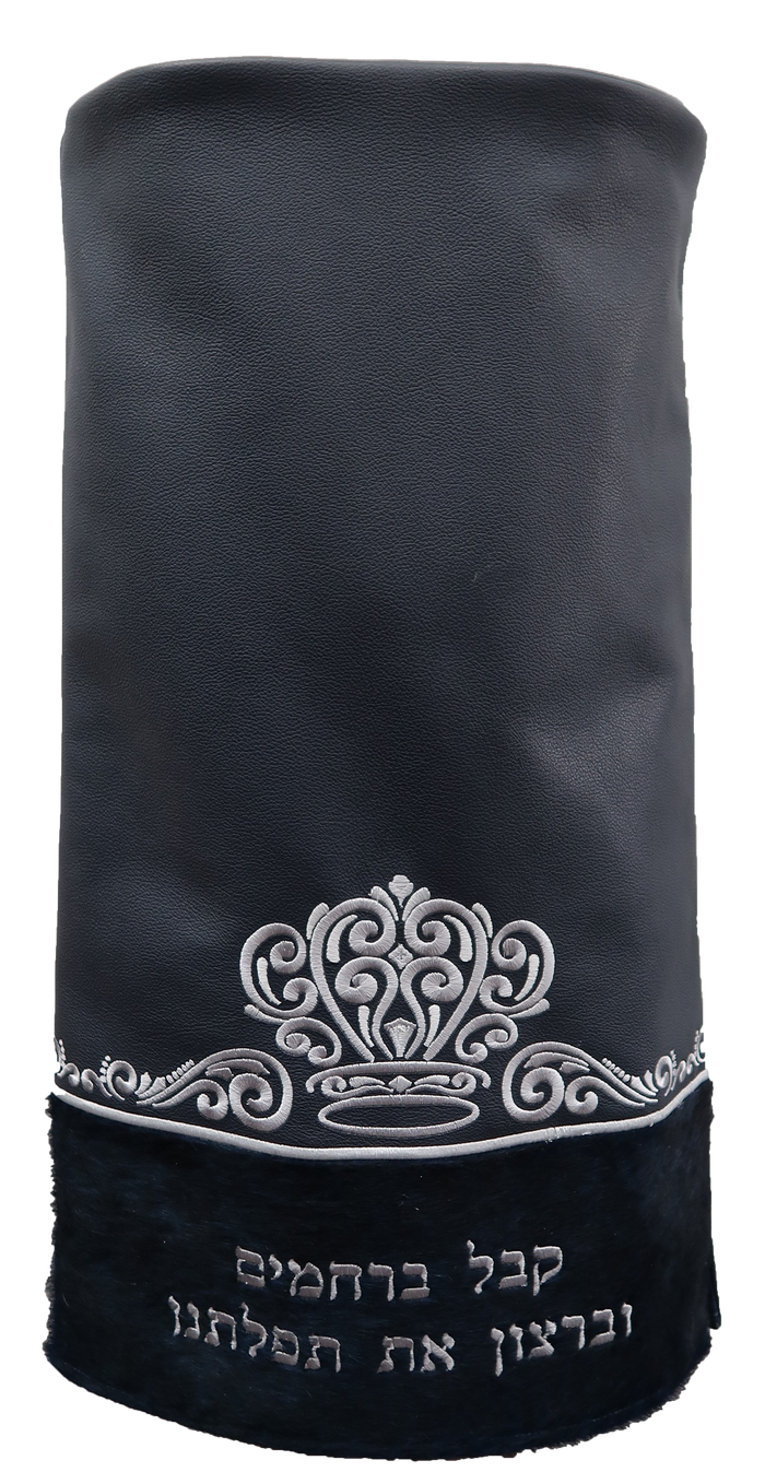 Prestige Velvet Torah Mantel — Crown Design, Prestige Collection (TM265-NV)