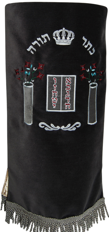 Prestige Velvet Torah Mantel — Luchos Design, Classic Collection (TM30-GR)